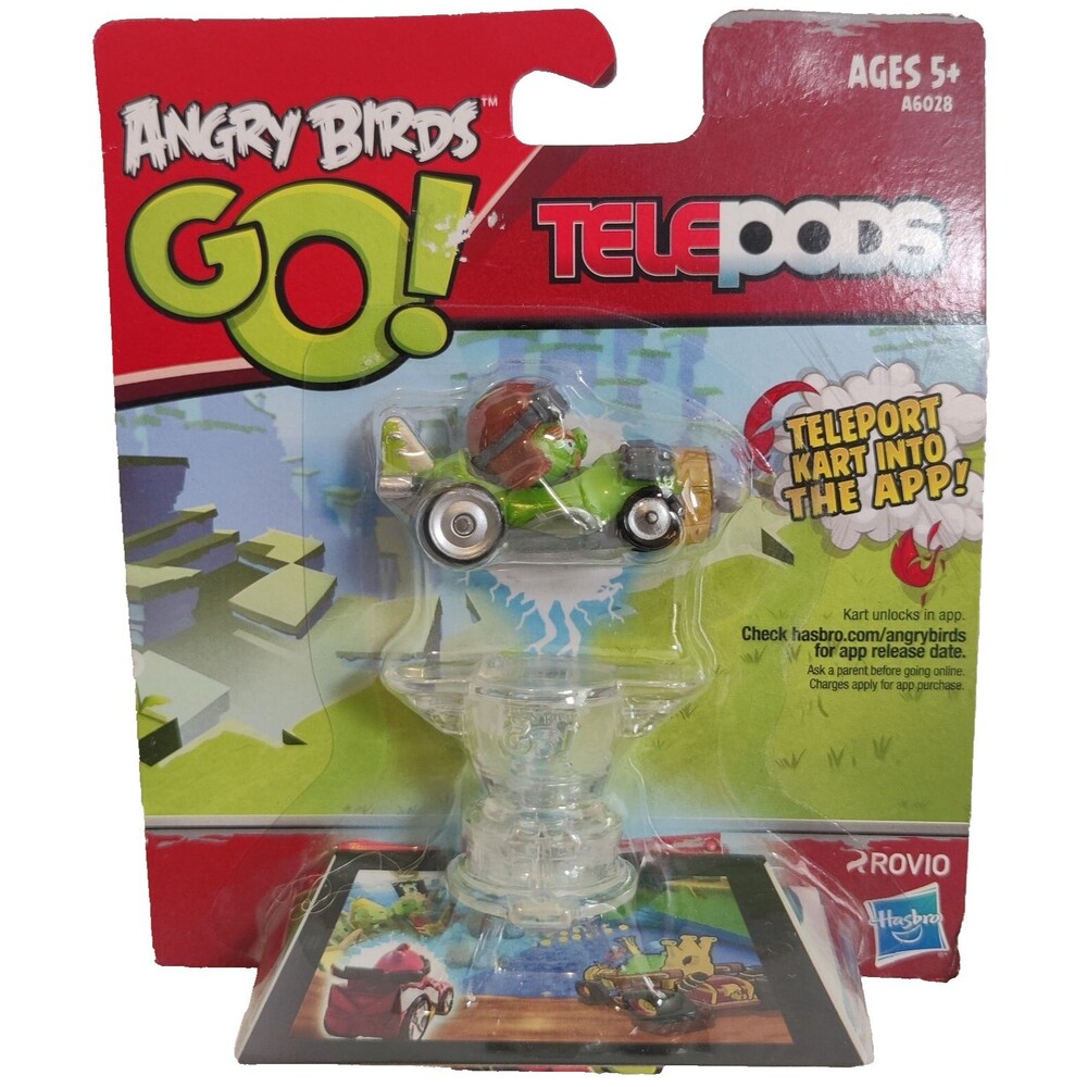 Angry Birds Go Telepods "Green Racer" Series Vinyl Figure Hasbro Kart -New